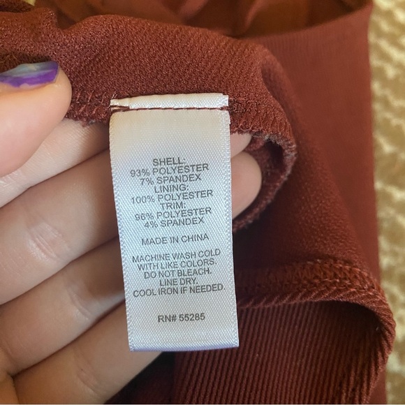 Express Burgundy Bodysuit - Picture 5 of 5